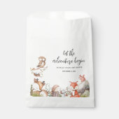Sachets En Papier Baby shower animal de bois doux (Devant)