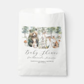 Sachets En Papier Baby shower animal de la forêt d'écureuils de cerf (Devant)
