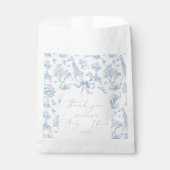 Sachets En Papier Baby shower animal Toile de Jouy Safari (Devant)