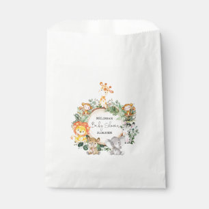 Sachets En Papier Baby shower animalier branché Jungle