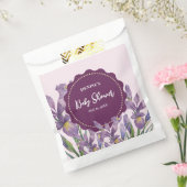 Sachets En Papier Baby shower Aquarelle Purple Irises Botanique (Scellé)