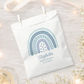 Sachets En Papier Baby shower arc-en-ciel bleu Boho (Coupé)