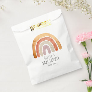 Sachets En Papier Baby shower arc-en-ciel Boho à l'aquarelle mignon