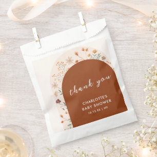 Sachets En Papier Baby shower Arch Fleur sauvage de Terracotta Fall