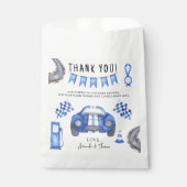 Sachets En Papier Baby shower automobile - merci (Devant)