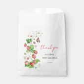 Sachets En Papier Baby shower aux fraises (Devant)