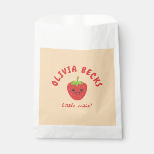 Sachets En Papier Baby shower aux fraises Little Cutie