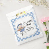 Sachets En Papier Baby shower BBQ Burger Bleu (Scellé)