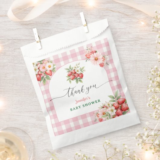 Sachets En Papier Baby shower Berry Sweet Strawberry (Coupé)