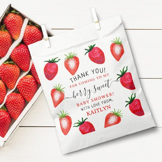 Sachets En Papier Baby shower Berry Sweet Strawberry
