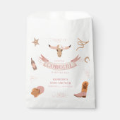 Sachets En Papier Baby shower blanc blanc rose neutre (Devant)