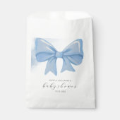 Sachets En Papier Baby shower bleu-duvet en aquarelle (Devant)