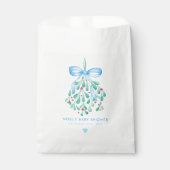 Sachets En Papier Baby shower bleu Mistletoe Favoriser Sac (Devant)