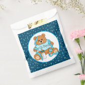 Sachets En Papier Baby shower Bleu Oh Garçon Teddy Ours (Scellé)