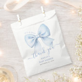 Sachets En Papier Baby Shower Blue Bow It's a Boy Thank You (Coupé)
