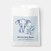 Sachets En Papier Baby shower Blue Elephant & Balloon (Devant)