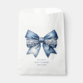 Sachets En Papier Baby shower Blue Jean Bow (Devant)
