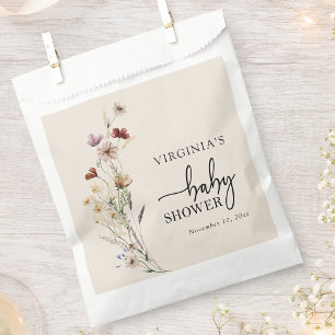 Sachets En Papier Baby Shower Boho Fleurs des Champs