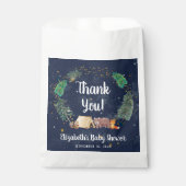 Sachets En Papier Baby shower Bois Animaux Merci (Devant)