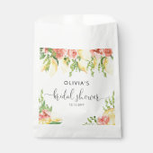 Sachets En Papier Baby Shower Botanique Aquarelle Citron (Devant)