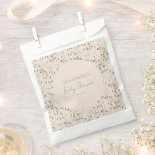 Sachets En Papier Baby Shower Botanique Fleur Sauvage Fantaisiste su