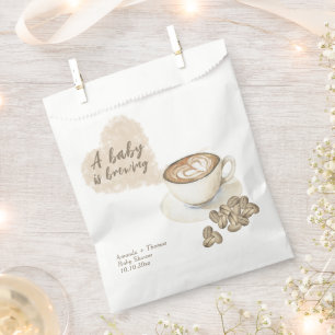 Sachets En Papier Baby shower café