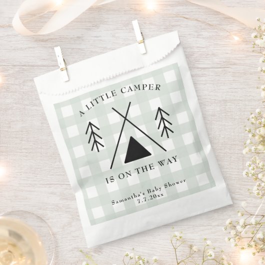 Sachets En Papier Baby-shower camping (Coupé)