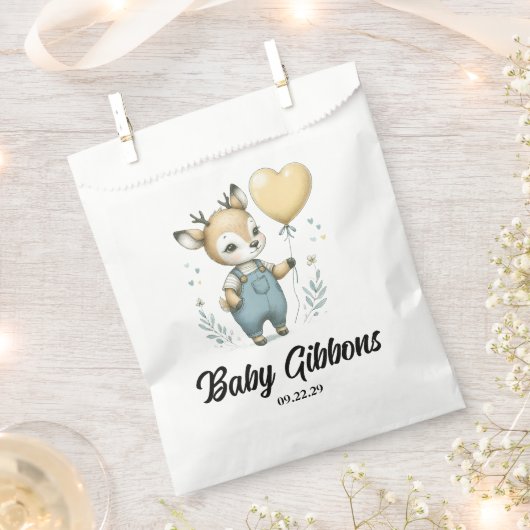 Sachets En Papier Baby Shower Cerf (Coupé)