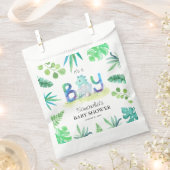 Sachets En Papier Baby shower "C'est un garçon" de Cute Dinosaur (Coupé)