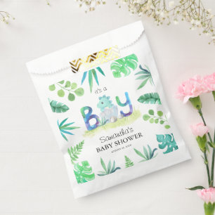 Sachets En Papier Baby shower "C'est un garçon" de Cute Dinosaur