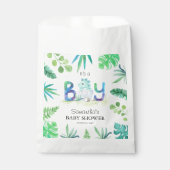 Sachets En Papier Baby shower "C'est un garçon" de Cute Dinosaur (Devant)
