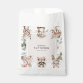Sachets En Papier Baby shower Chic Boho Woodland Animaux (Devant)