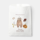 Sachets En Papier Baby shower Citrouille minimaliste bébé (Devant)