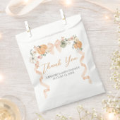 Sachets En Papier Baby shower Citrouille Orange Bow (Coupé)