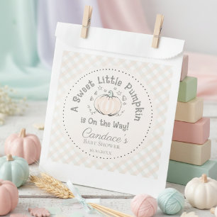 Sachets En Papier Baby shower Citrouille Orange Neutre Genre