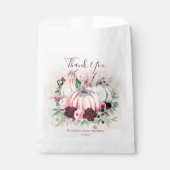 Sachets En Papier Baby shower Citrouille rose (Devant)