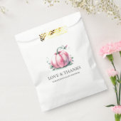 Sachets En Papier Baby shower Citrouille rose (Scellé)