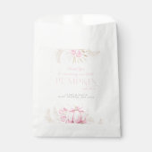 Sachets En Papier Baby shower Citrouille rose fille Floral Bow (Devant)
