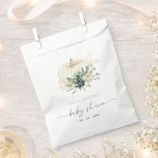 Sachets En Papier Baby shower Citrouille succulent bleu bleu bleu Du (Coupé)