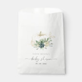 Sachets En Papier Baby shower Citrouille succulent bleu bleu bleu Du (Devant)