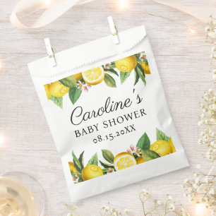 Sachets En Papier Baby shower Citrus citron