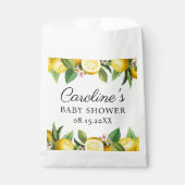 Sachets En Papier Baby shower Citrus citron (Devant)