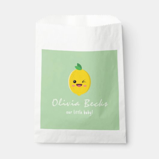 Sachets En Papier Baby shower Citrus Lemon (Devant)