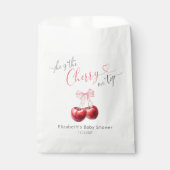 Sachets En Papier Baby shower Coquette Cherry (Devant)