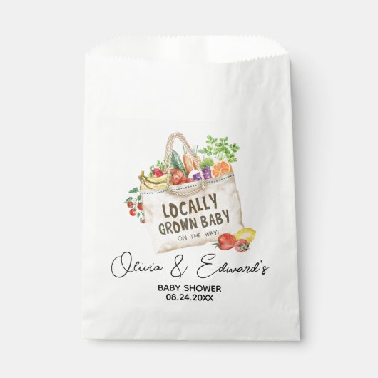 Sachets En Papier Baby shower cultivé localement (Devant)