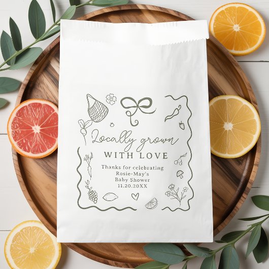 Sachets En Papier Baby shower cultivé localement Marché des agricult