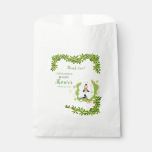 Sachets En Papier Baby shower d'agneau vert neutre