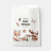 Sachets En Papier Baby shower d'amis du bois mignon (Devant)