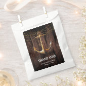 Sachets En Papier Baby shower d'Ancre en or rustique (Coupé)