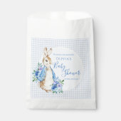 Sachets En Papier Baby shower d'aquarelle Blue Bunny (Devant)